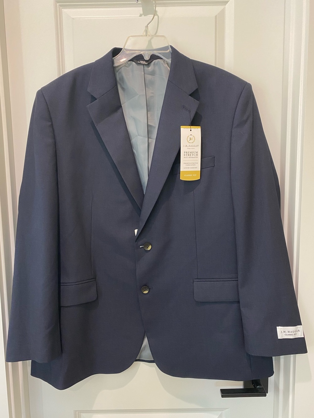 NWT Men J.M. Haggar Classic Fit Navy Blazer size  48 Regular